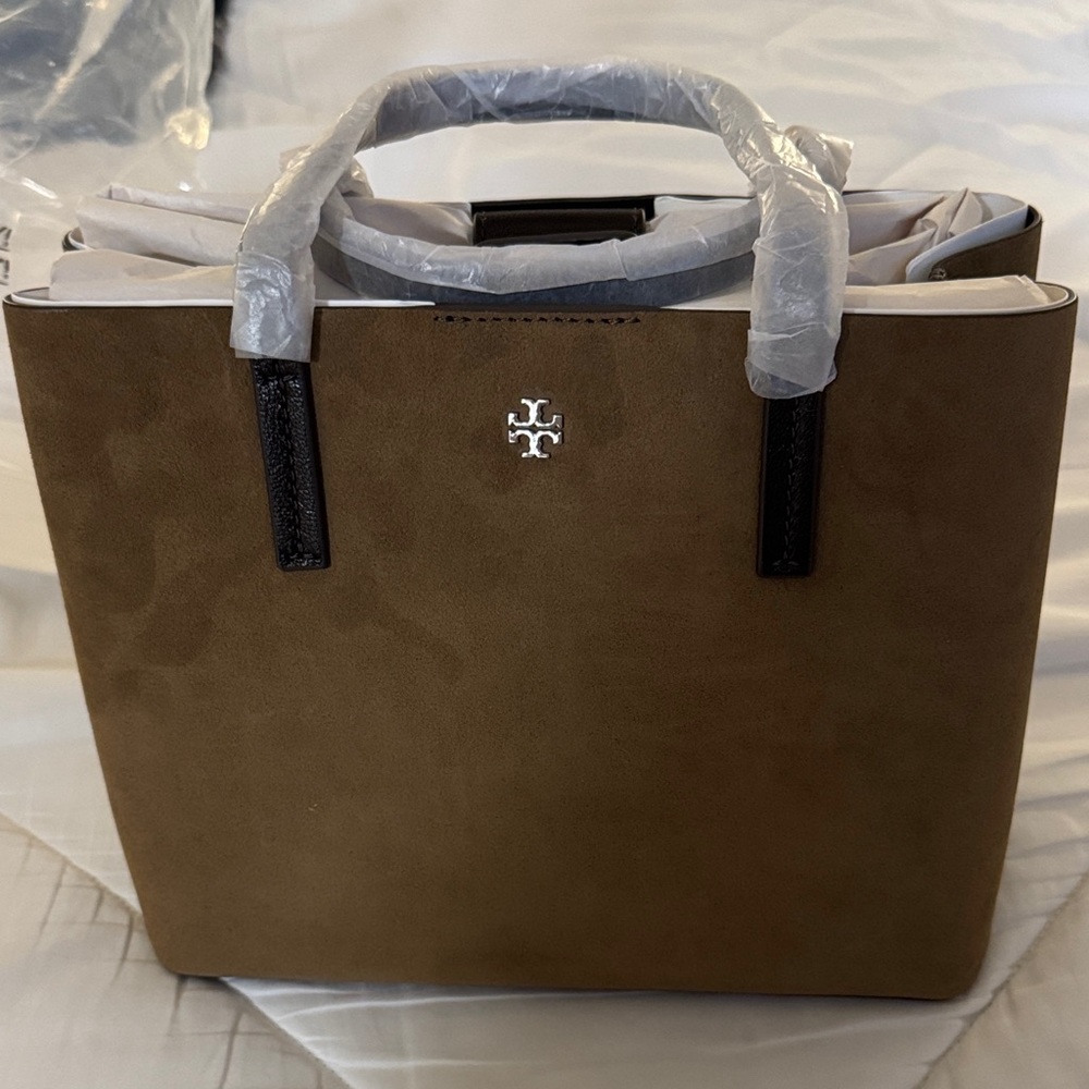 Tory Burch Brown Satchel Small 
10inches long